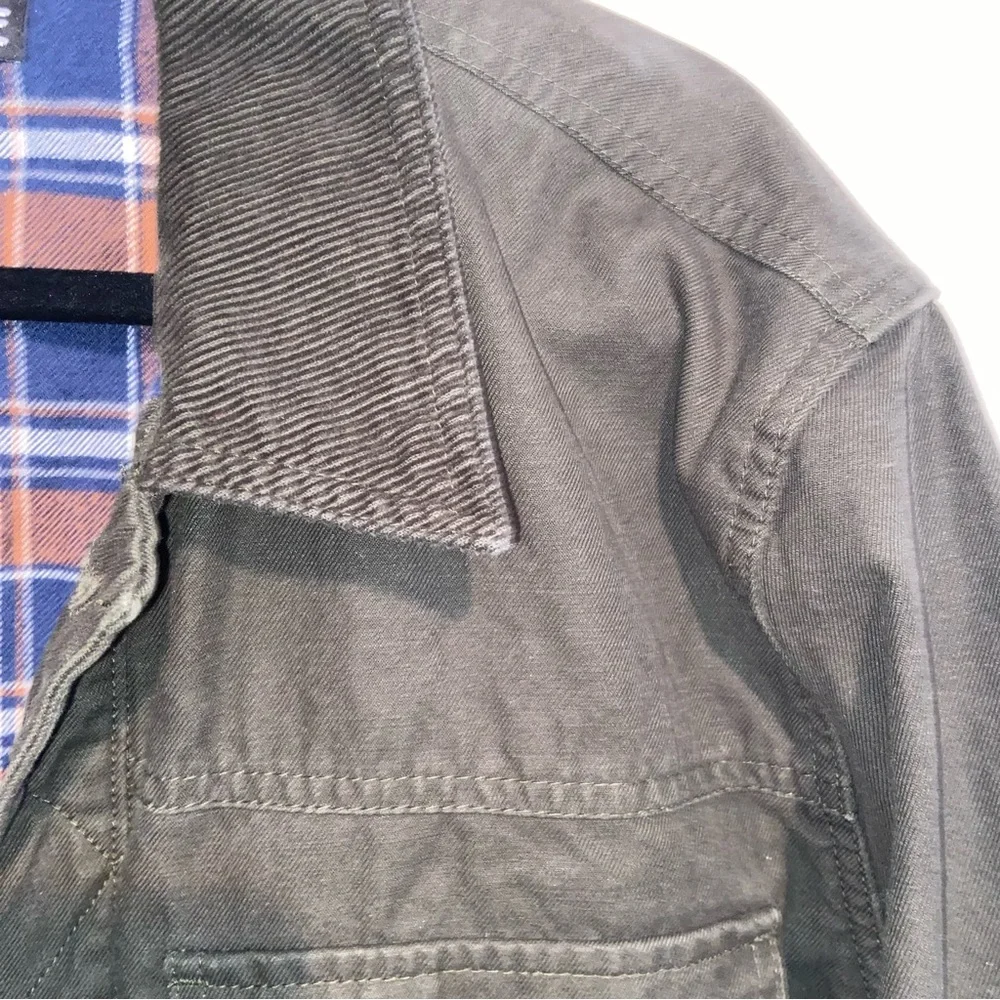 J Crew Mercantile Chore Coat Mens XL Green Flannel Lined Barn Field Jacket